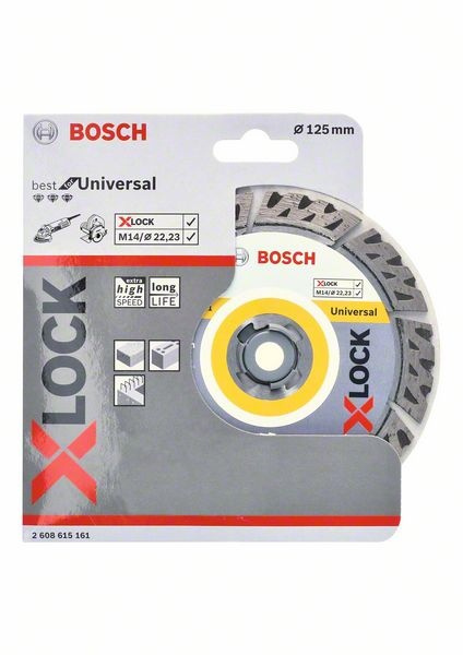 Алмазный диск универсальный BOSCH Best for Hard Ceramic X-LOCK 125x2,4x22,23 по керамике